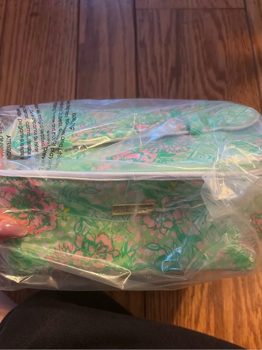 🆕 Lilly Pulitzer Floral Lime Feeling Good Green Travel Cosmetic Vanity Case - NW